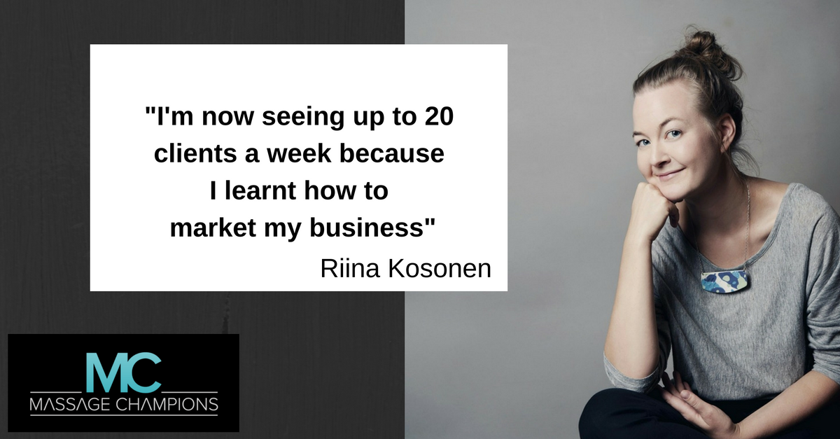 Massage Champion Riina Kosonen - Remedial Therapist Helps Even More People Out Of Pain Now She Knows How